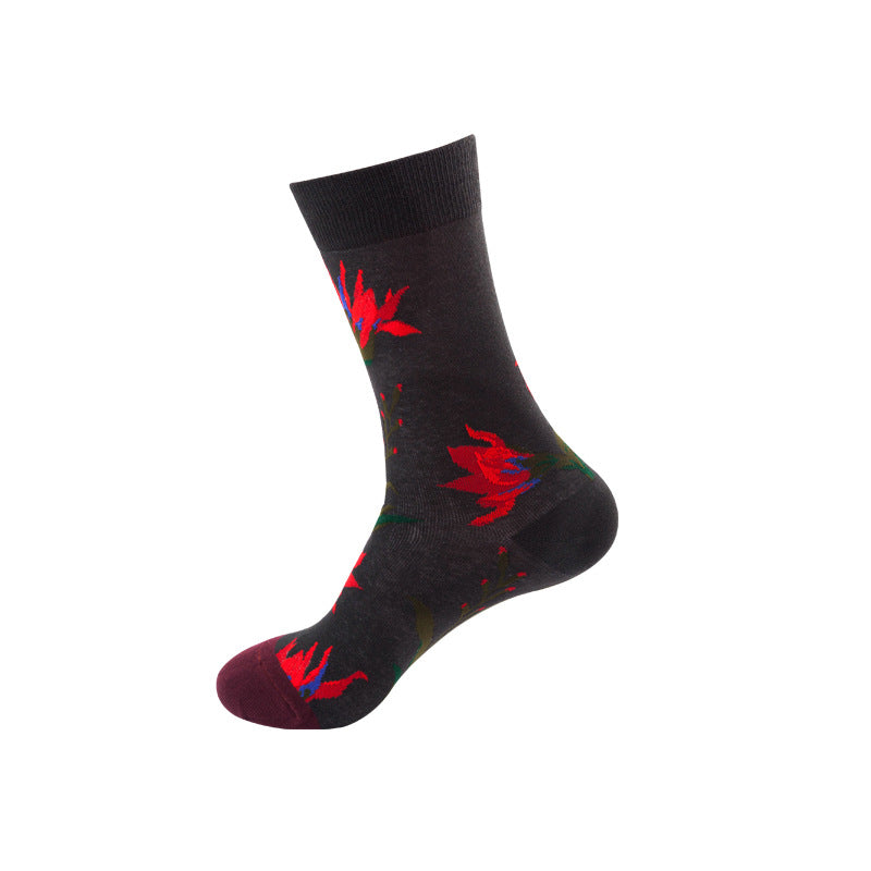 Colorful Mid-Tube Socks for Men & Women | Trendy Cotton Crew Socks