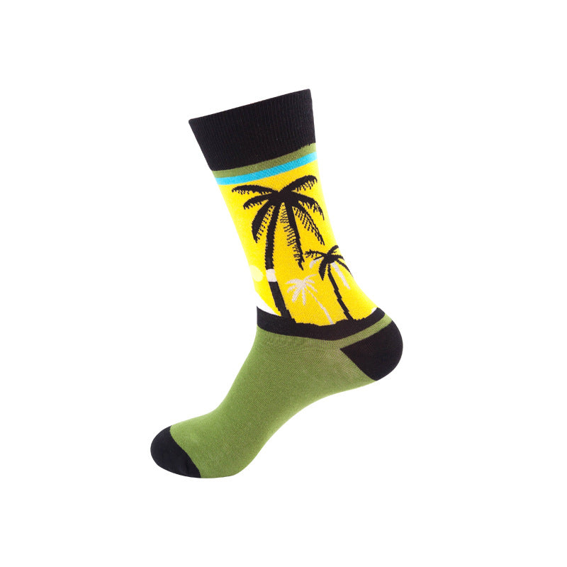 Colorful Mid-Tube Socks for Men & Women | Trendy Cotton Crew Socks