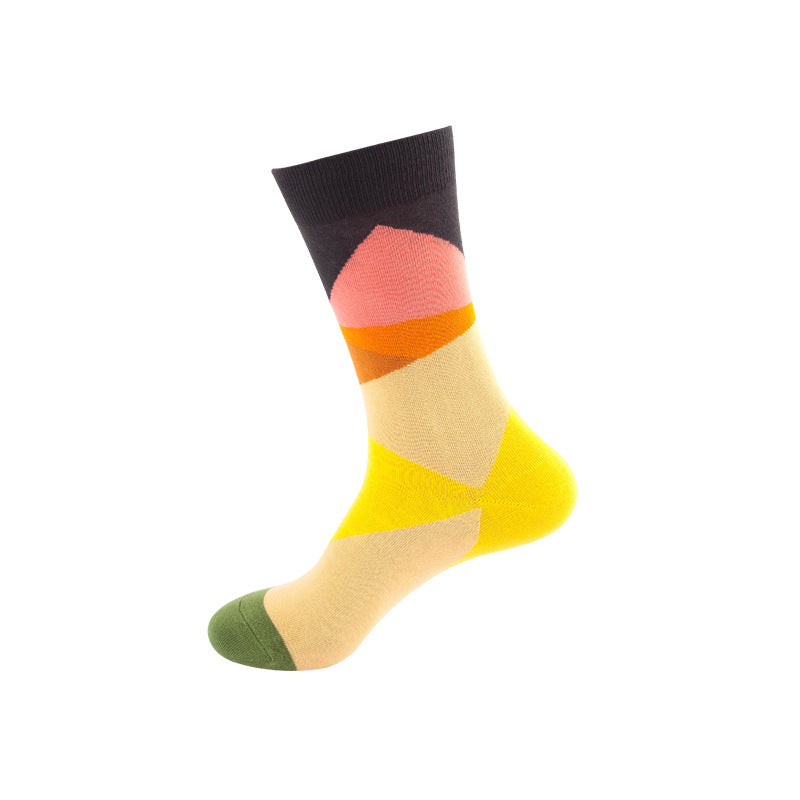 Colorful Mid-Tube Socks for Men & Women | Trendy Cotton Crew Socks