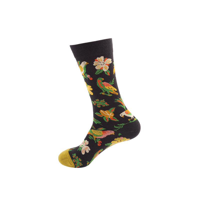 Colorful Mid-Tube Socks for Men & Women | Trendy Cotton Crew Socks