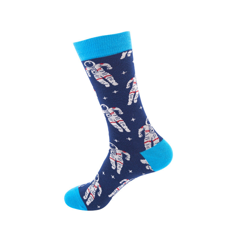 Colorful Mid-Tube Socks for Men & Women | Trendy Cotton Crew Socks