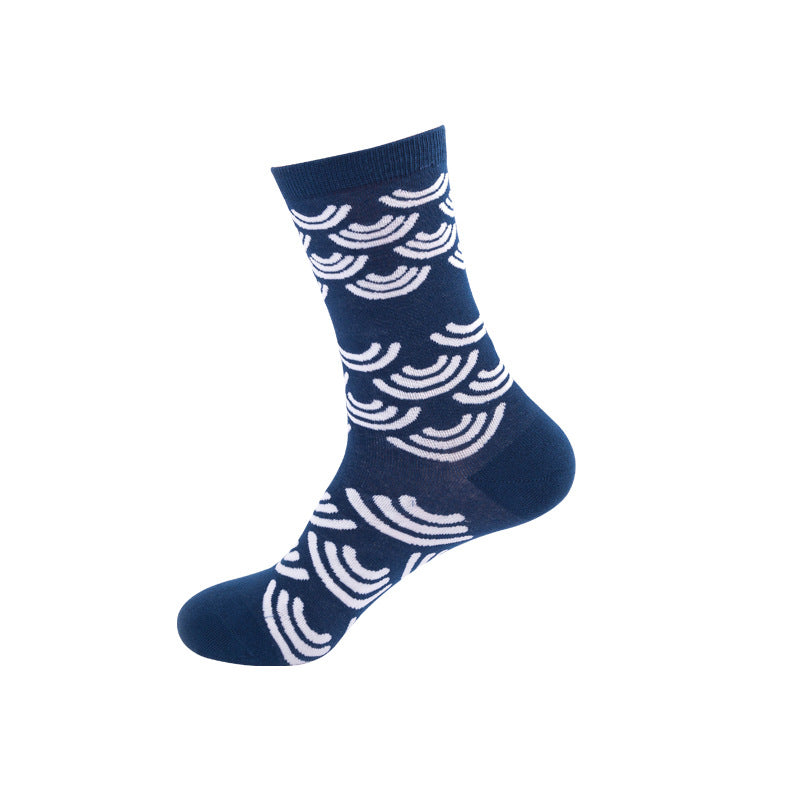 Colorful Mid-Tube Socks for Men & Women | Trendy Cotton Crew Socks