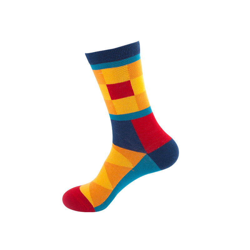 Colorful Mid-Tube Socks for Men & Women | Trendy Cotton Crew Socks