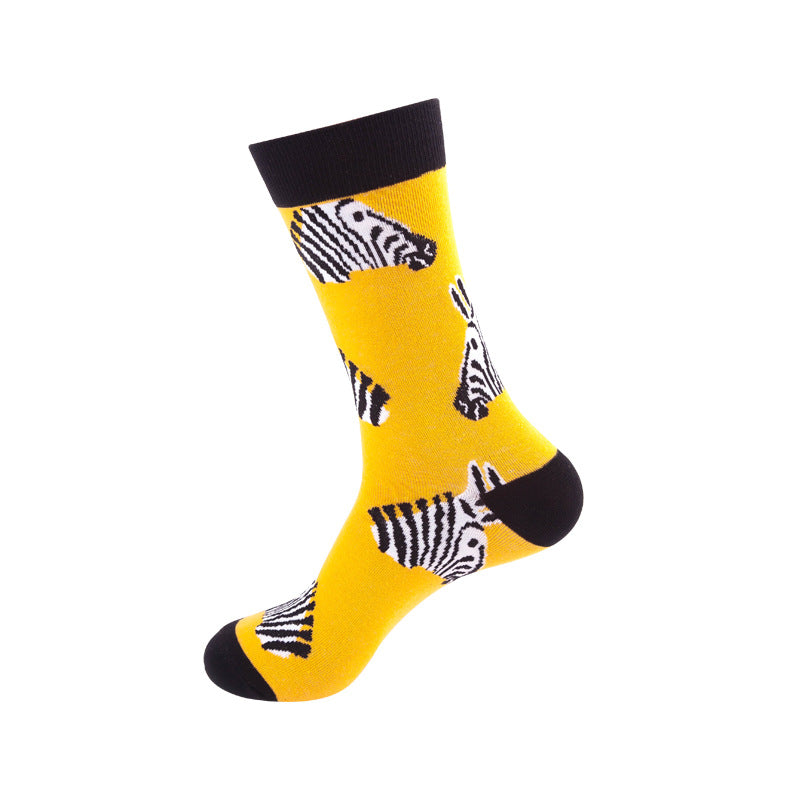 Colorful Mid-Tube Socks for Men & Women | Trendy Cotton Crew Socks