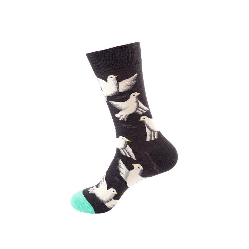 Colorful Mid-Tube Socks for Men & Women | Trendy Cotton Crew Socks