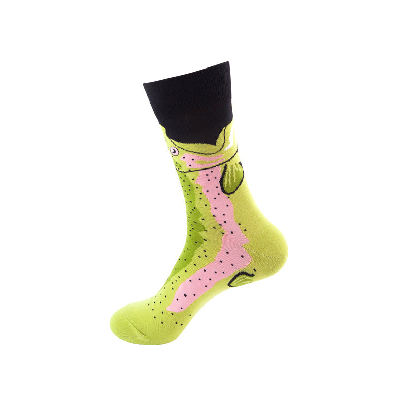 Colorful Mid-Tube Socks for Men & Women | Trendy Cotton Crew Socks