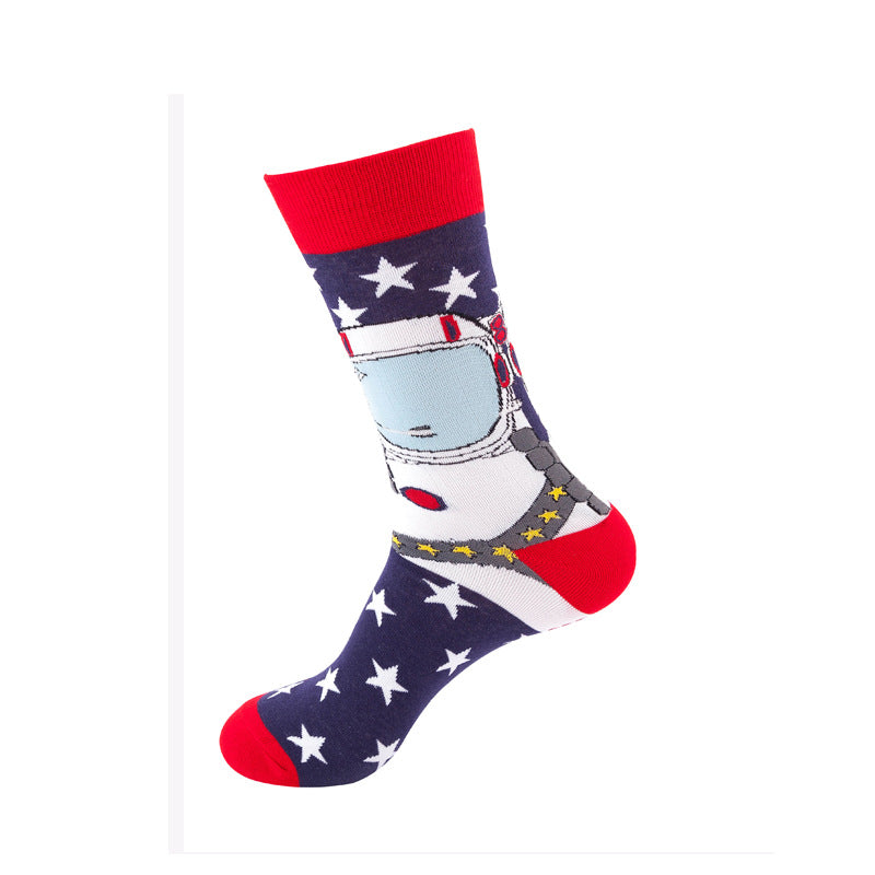 Colorful Mid-Tube Socks for Men & Women | Trendy Cotton Crew Socks