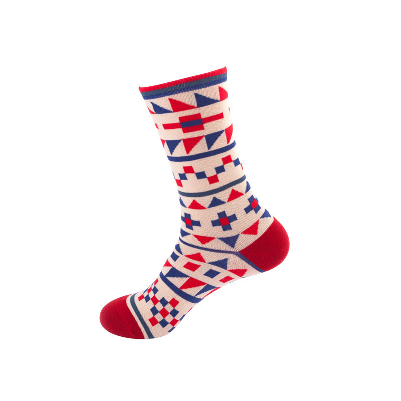 Colorful Mid-Tube Socks for Men & Women | Trendy Cotton Crew Socks