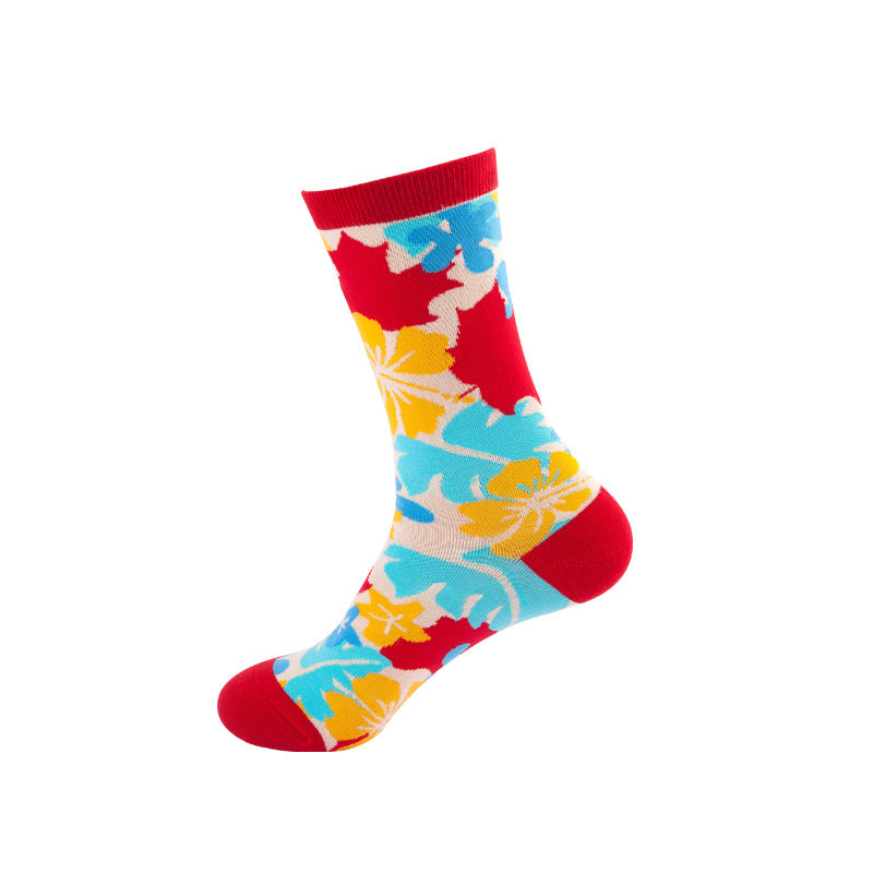 Colorful Mid-Tube Socks for Men & Women | Trendy Cotton Crew Socks