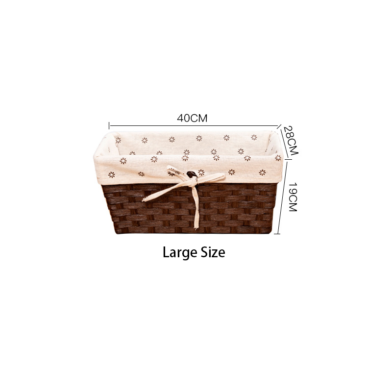 Enlarged Paper Rope Woven Storage Basket - Hollow Organizer for Toys, Cosmetics, Keys & More