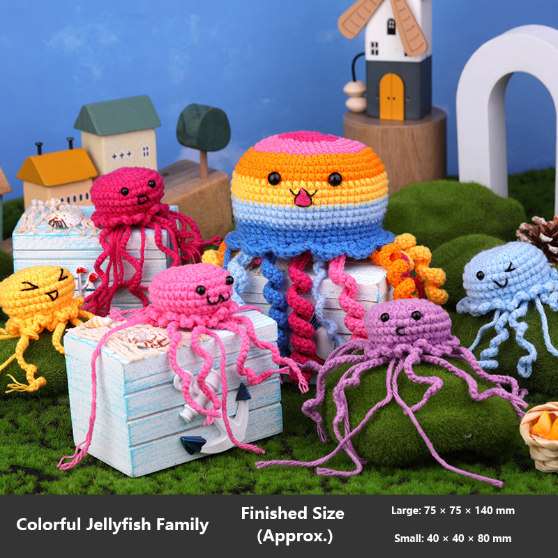 DIY Crochet Doll Kit – Knitting Plush Doll Material Package Set for Beginners