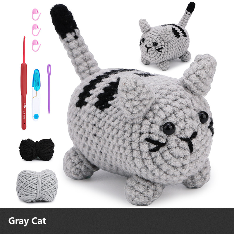 DIY Crochet Doll Kit – Knitting Plush Doll Material Package Set for Beginners
