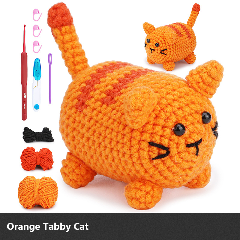 DIY Crochet Doll Kit – Knitting Plush Doll Material Package Set for Beginners
