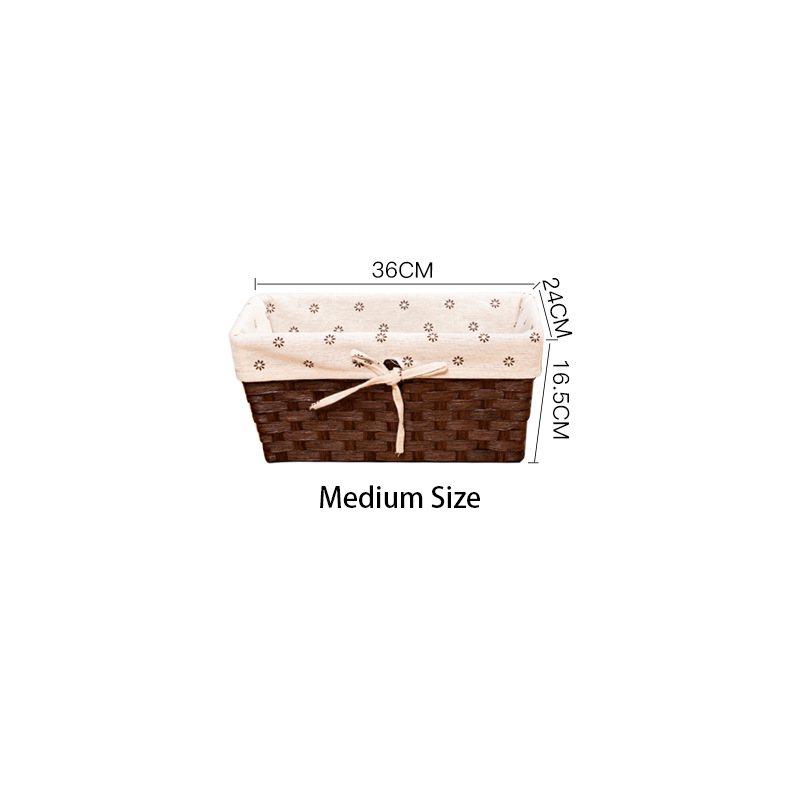 Enlarged Paper Rope Woven Storage Basket - Hollow Organizer for Toys, Cosmetics, Keys & More