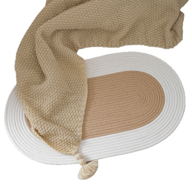 Absorbent Cotton Thread Floor Mat - Non-Slip Bedroom, Bathroom, Living Room & Porch Mat