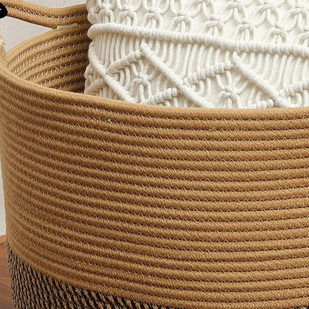 Woven Cotton Rope Storage Basket - Clothes & Dirty Laundry Organizer for Foreign Trade Supply