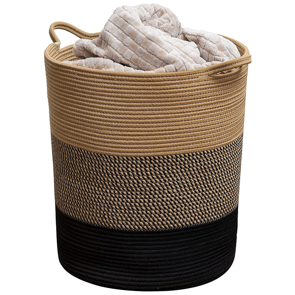 Woven Cotton Rope Storage Basket - Clothes & Dirty Laundry Organizer for Foreign Trade Supply