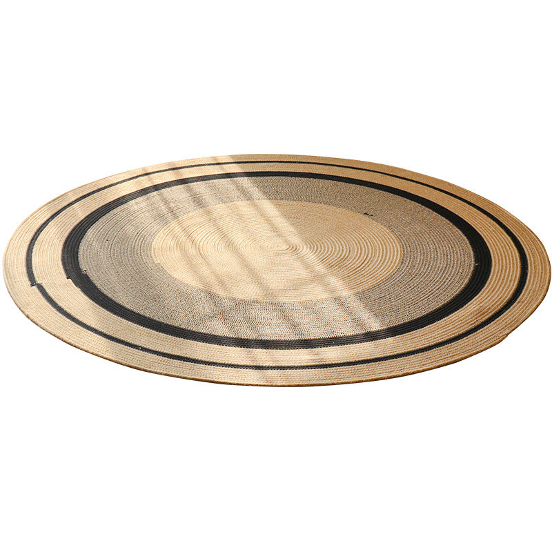 Hand-Woven Jute Carpet - Round Floor Mat for Living Room, Bedroom & Coffee Table Décor