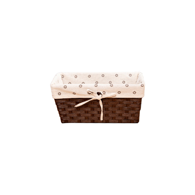 Enlarged Paper Rope Woven Storage Basket - Hollow Organizer for Toys, Cosmetics, Keys & More