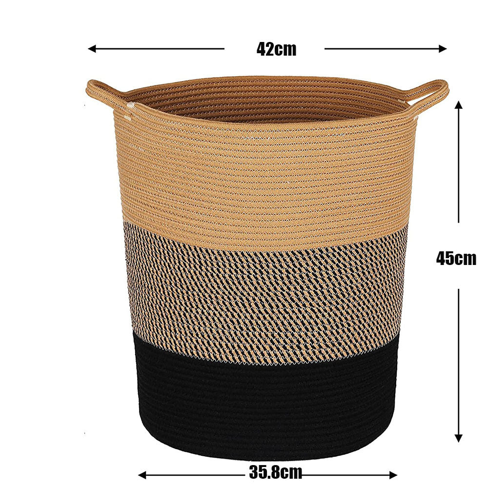 Woven Cotton Rope Storage Basket - Clothes & Dirty Laundry Organizer for Foreign Trade Supply
