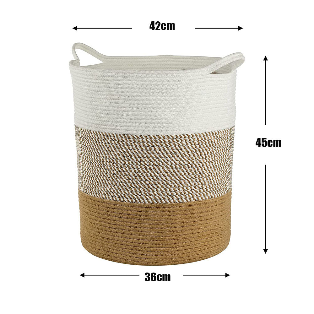 Woven Cotton Rope Storage Basket - Clothes & Dirty Laundry Organizer for Foreign Trade Supply