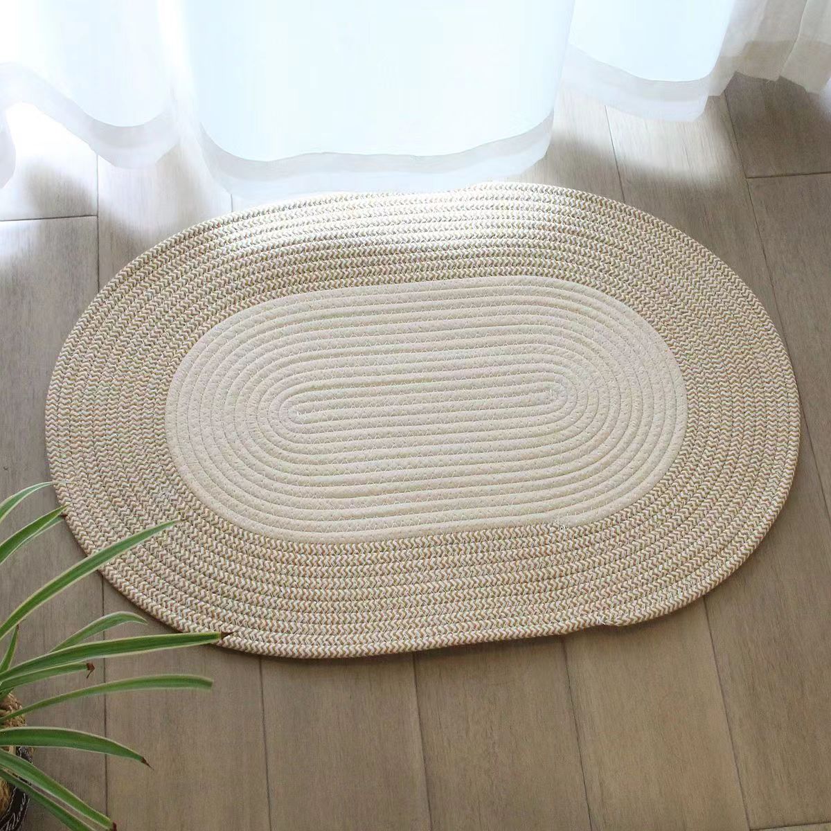 Absorbent Cotton Thread Floor Mat - Non-Slip Bedroom, Bathroom, Living Room & Porch Mat