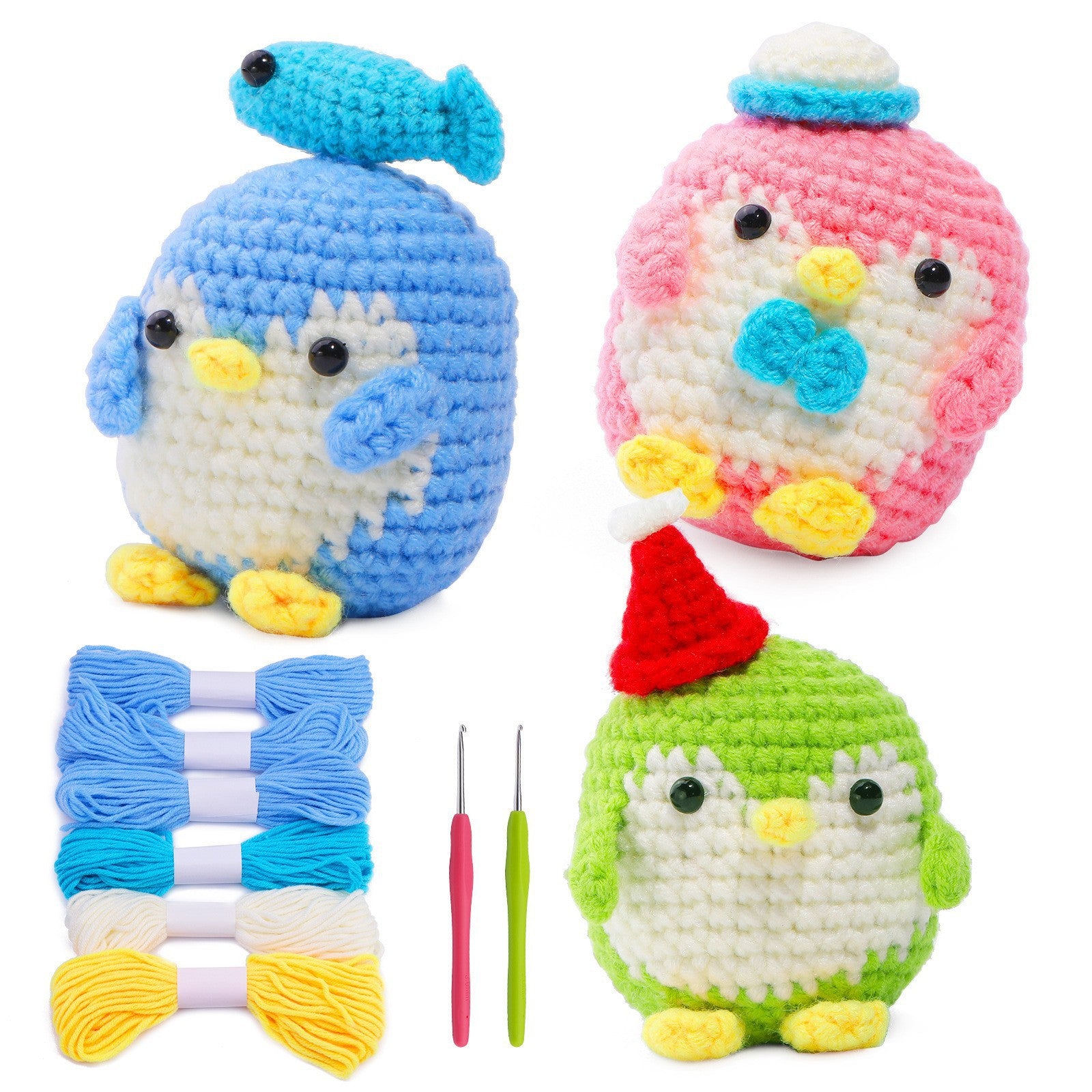 DIY Crochet Doll Kit – Knitting Plush Doll Material Package Set for Beginners