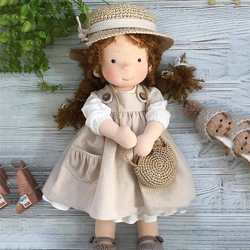 Handmade Cotton Waldorf Doll Kit – DIY Art Doll for Collectors & Crafters