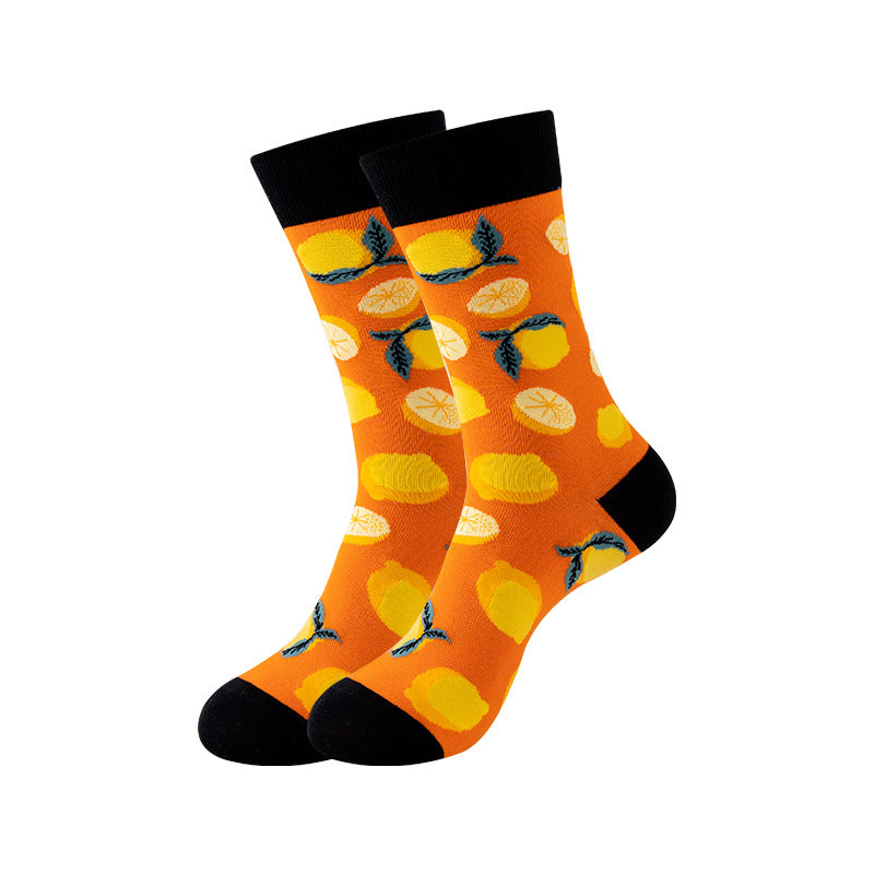 Trendy Mid-Calf Cotton Socks | Unisex Crew Socks | Fall Winter Fashion Socks
