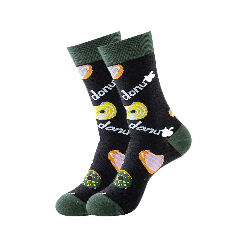 Trendy Mid-Calf Cotton Socks | Unisex Crew Socks | Fall Winter Fashion Socks