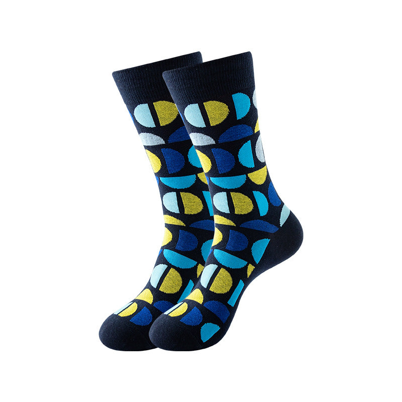 Trendy Mid-Calf Cotton Socks | Unisex Crew Socks | Fall Winter Fashion Socks