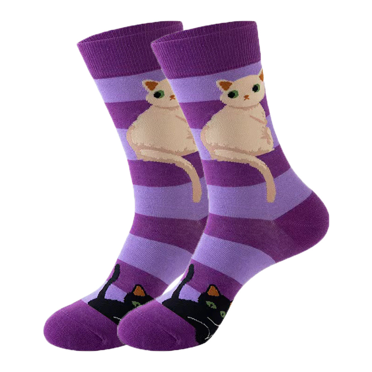 Trendy Mid-Calf Cotton Socks | Unisex Crew Socks | Fall Winter Fashion Socks