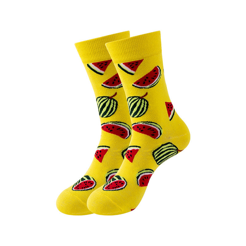 Trendy Mid-Calf Cotton Socks | Unisex Crew Socks | Fall Winter Fashion Socks