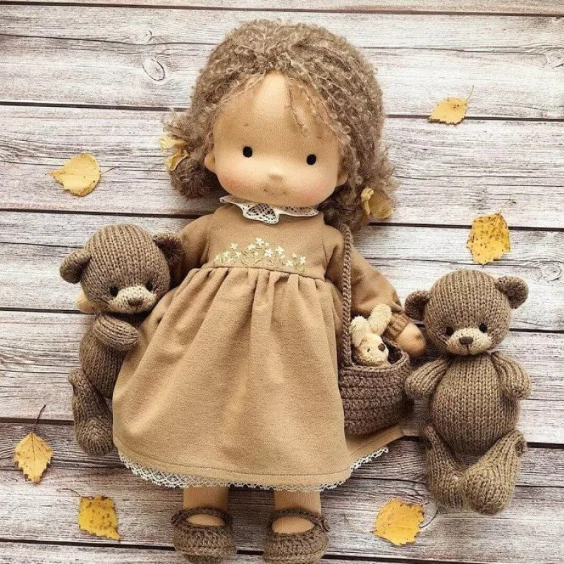 Handmade Cotton Waldorf Doll Kit – DIY Art Doll for Collectors & Crafters