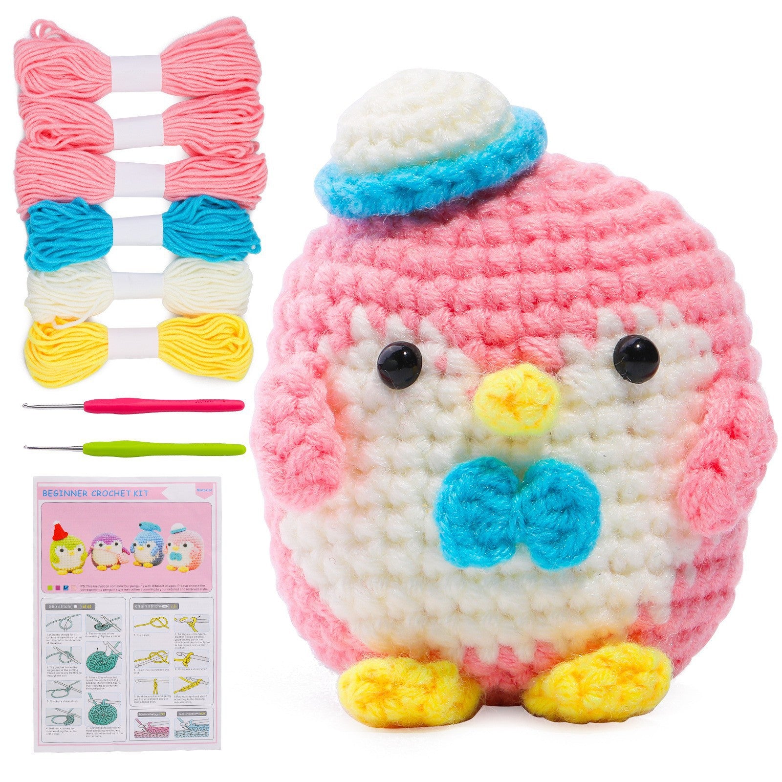 DIY Crochet Doll Kit – Knitting Plush Doll Material Package Set for Beginners
