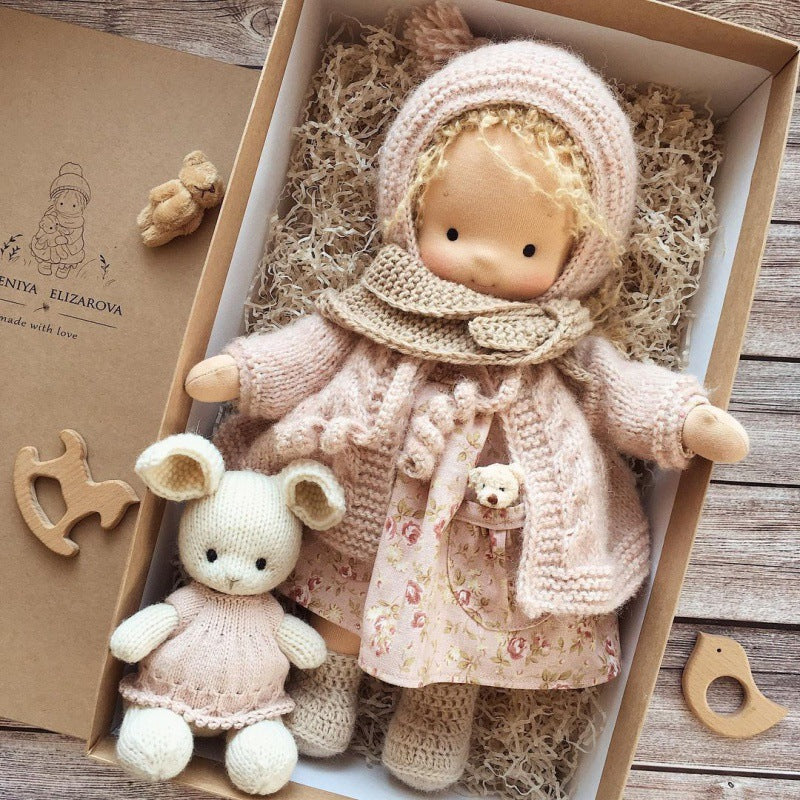 Handmade Cotton Waldorf Doll Kit – DIY Art Doll for Collectors & Crafters