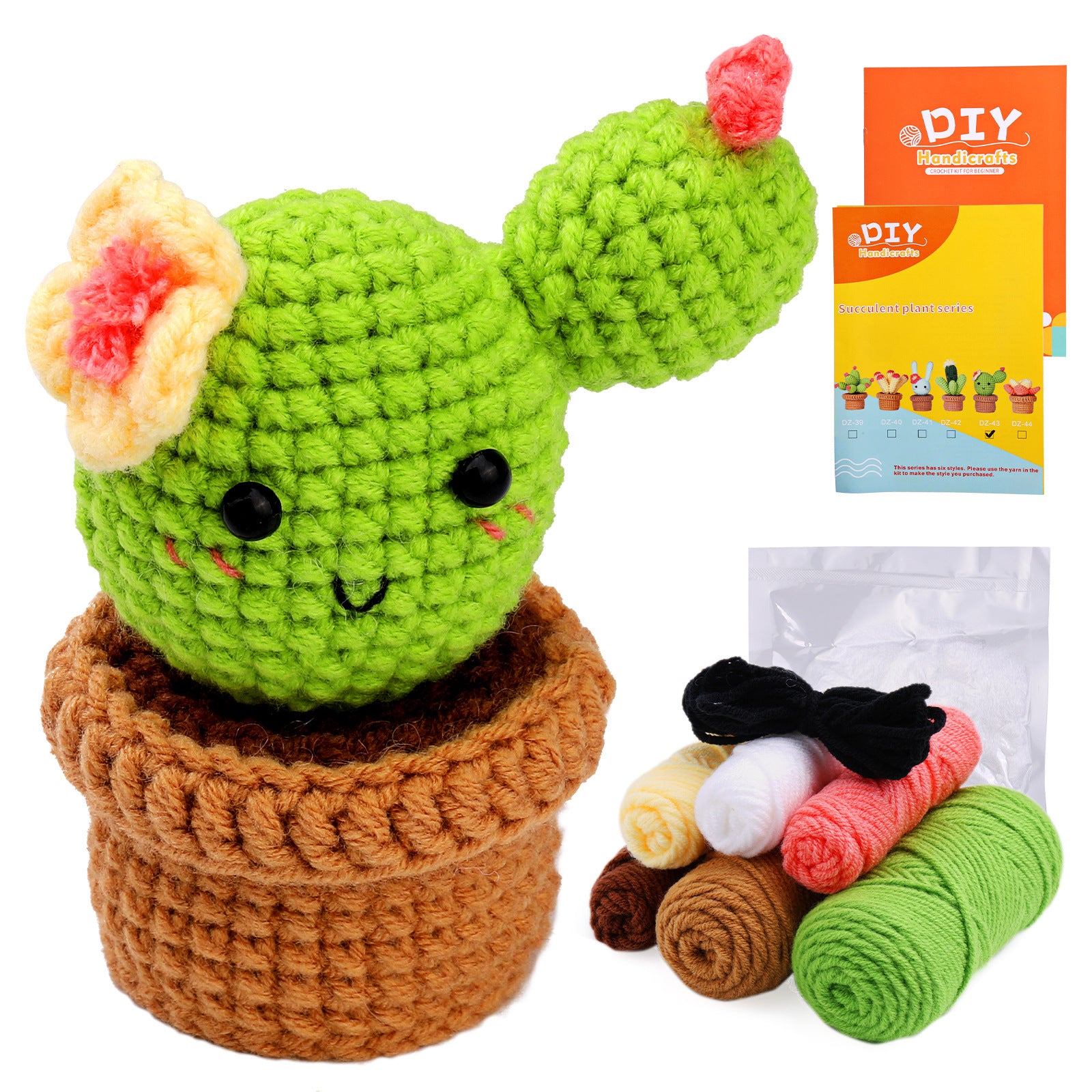 DIY Crochet Doll Kit – Knitting Plush Doll Material Package Set for Beginners