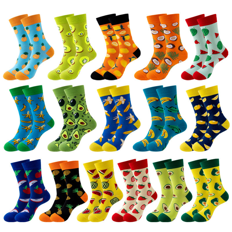 Trendy Mid-Calf Cotton Socks | Unisex Crew Socks | Fall Winter Fashion Socks