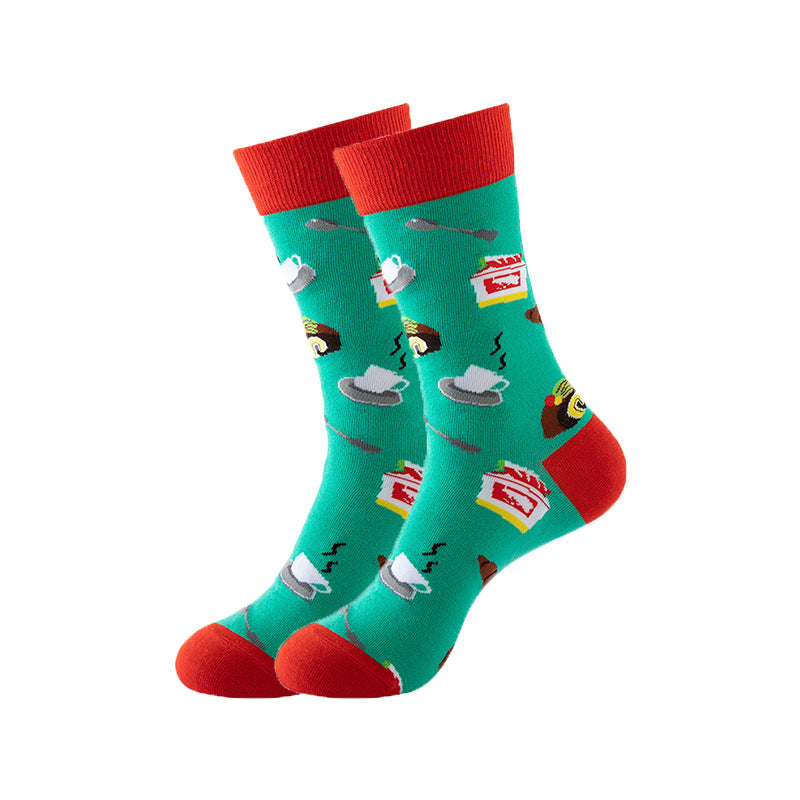 Trendy Mid-Calf Cotton Socks | Unisex Crew Socks | Fall Winter Fashion Socks