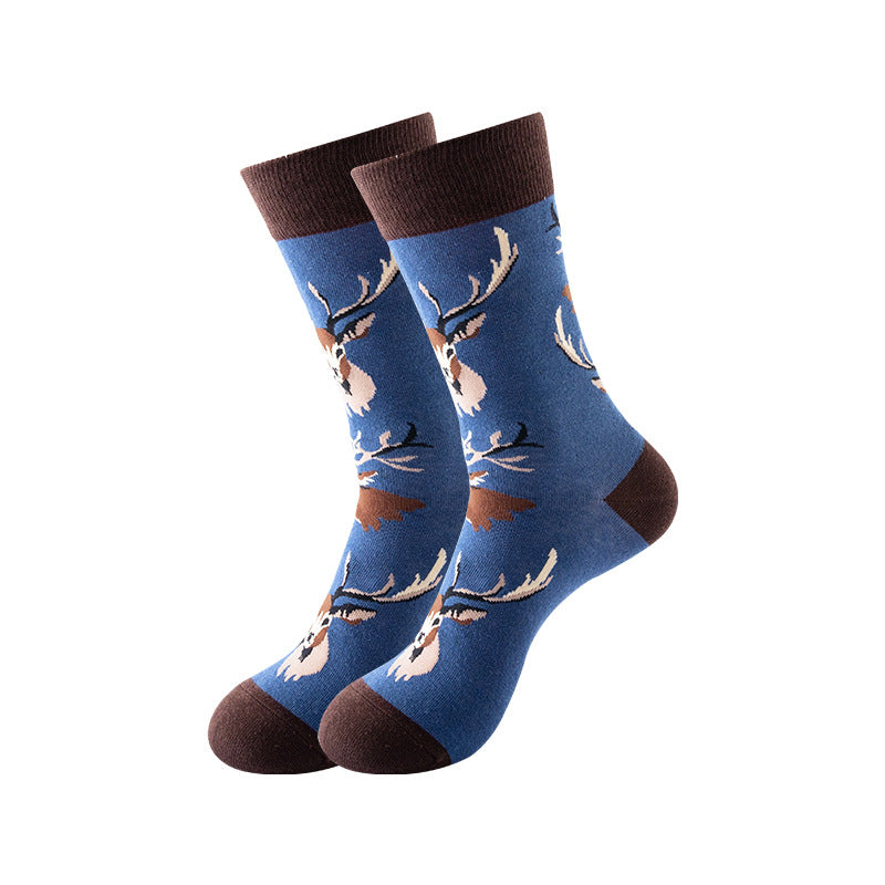 Trendy Mid-Calf Cotton Socks | Unisex Crew Socks | Fall Winter Fashion Socks