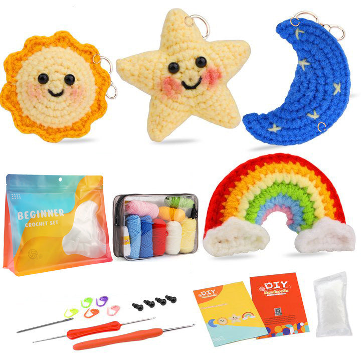 DIY Crochet Doll Kit – Knitting Plush Doll Material Package Set for Beginners