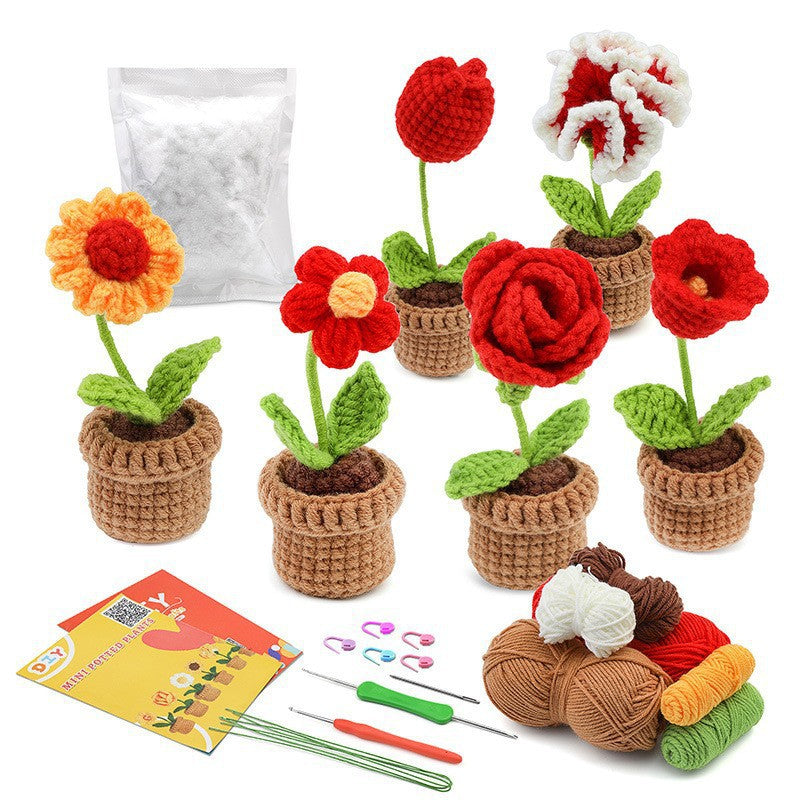 DIY Crochet Doll Kit – Knitting Plush Doll Material Package Set for Beginners