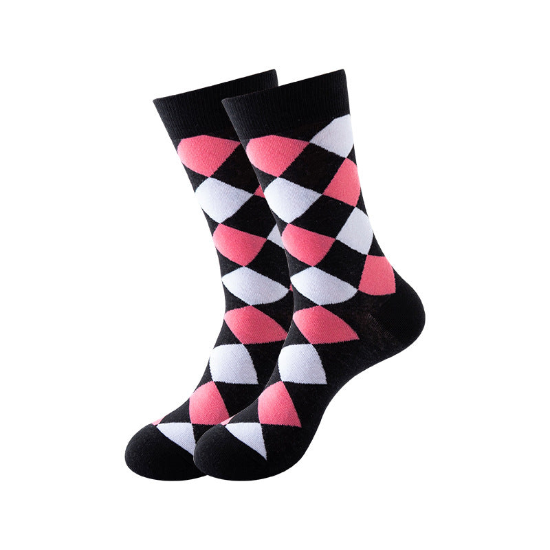 Trendy Mid-Calf Cotton Socks | Unisex Crew Socks | Fall Winter Fashion Socks