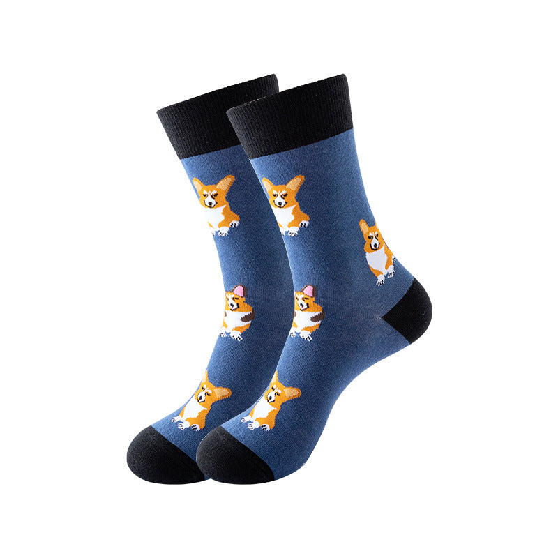Trendy Mid-Calf Cotton Socks | Unisex Crew Socks | Fall Winter Fashion Socks