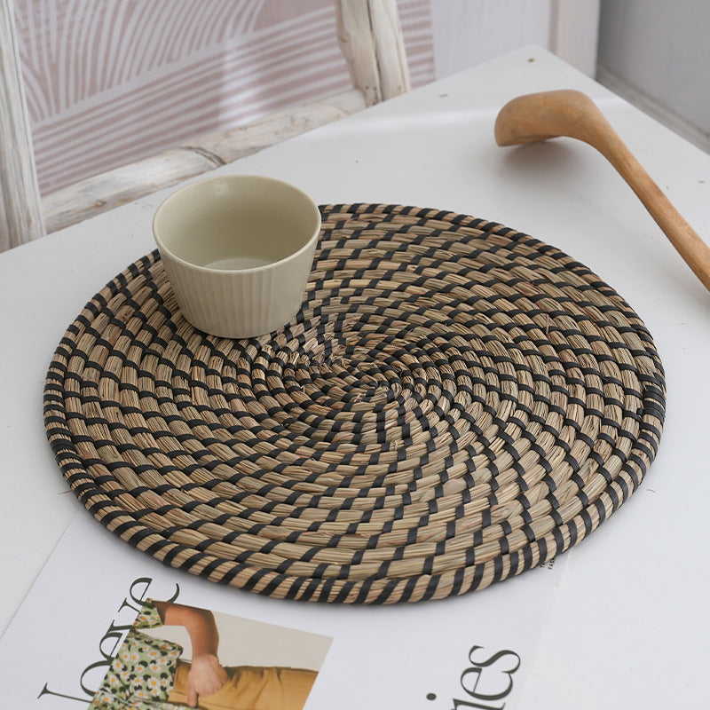Round Woven Insulation Pad – Anti-Scalding Pot Mat & Thick Placemat for Table