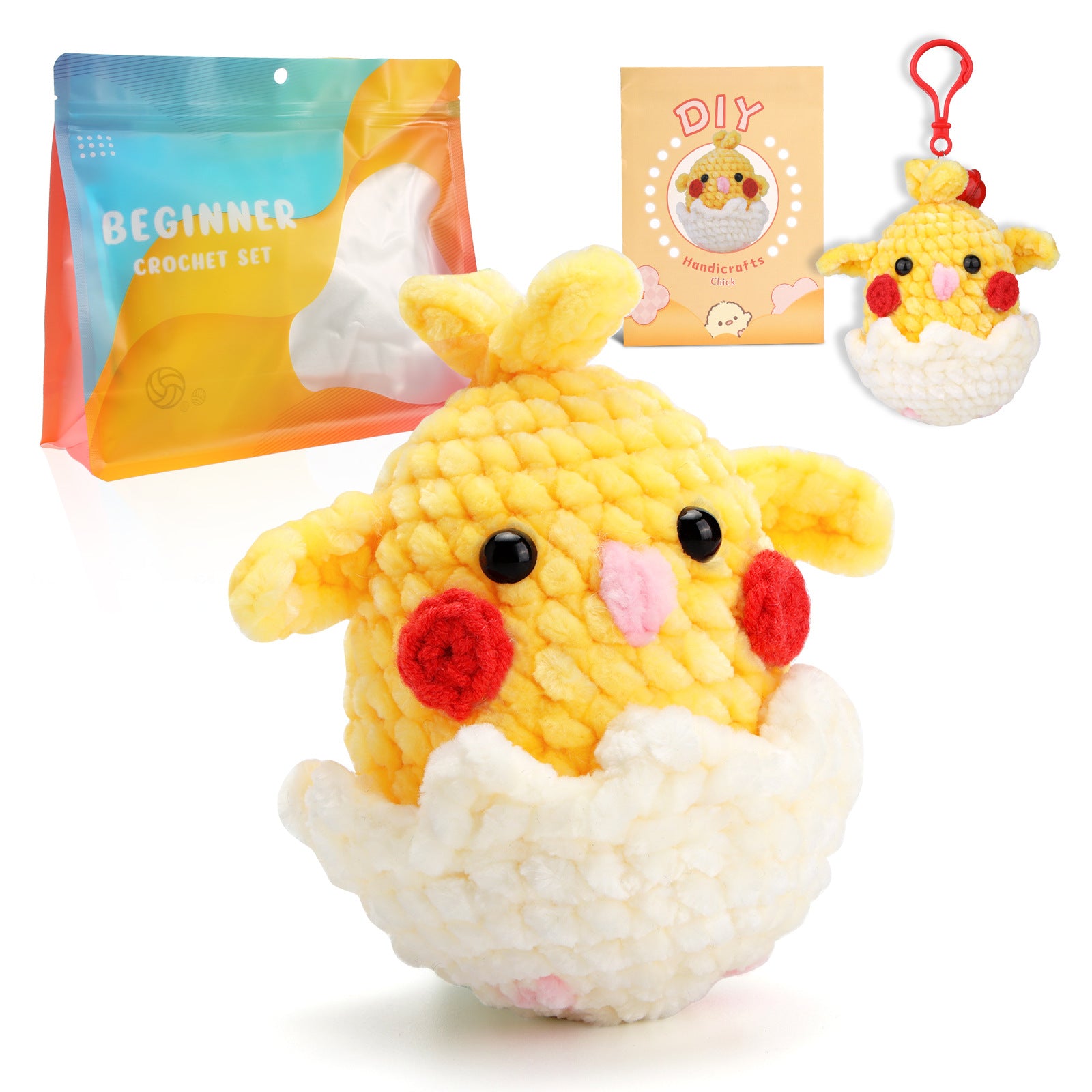 DIY Crochet Doll Kit – Knitting Plush Doll Material Package Set for Beginners