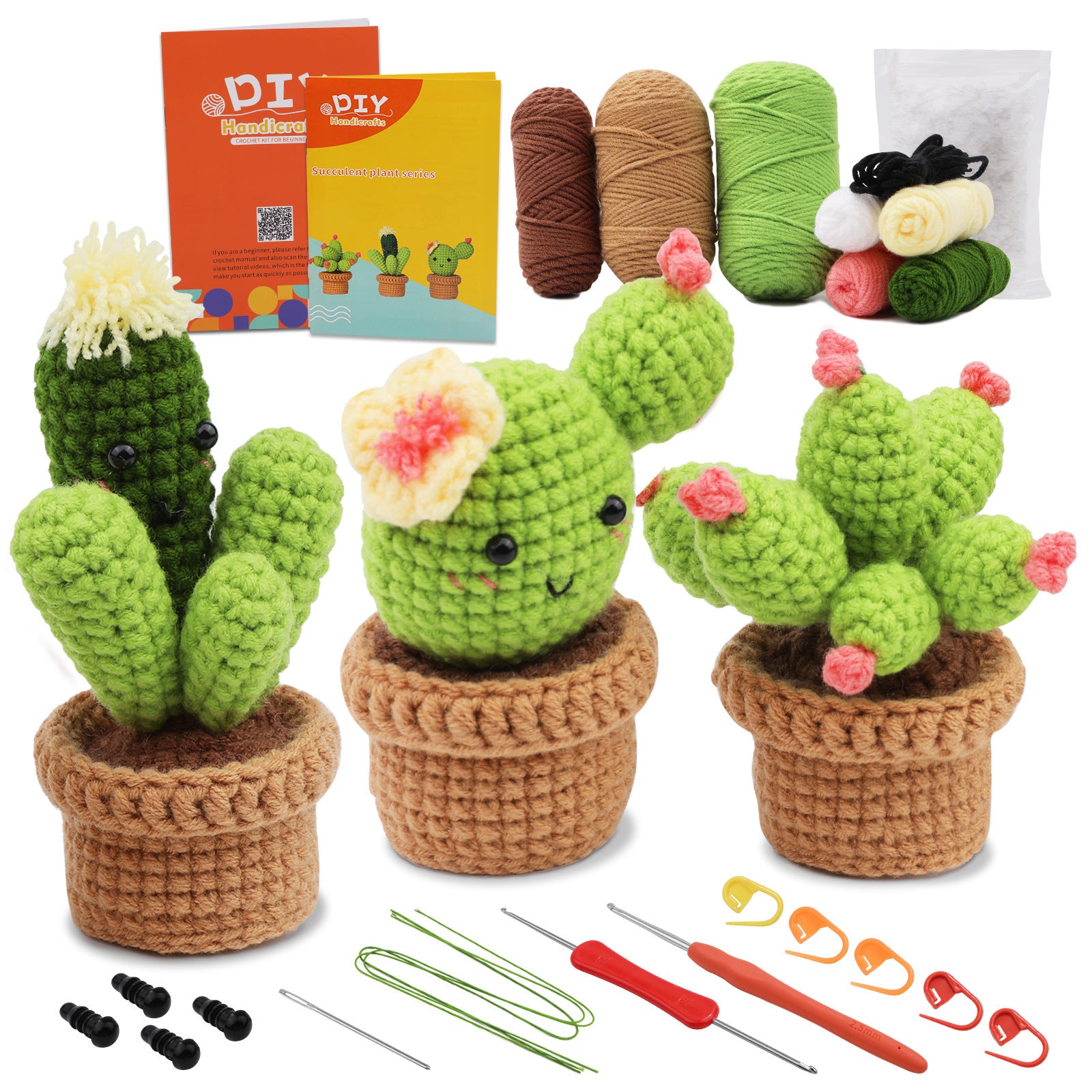 DIY Crochet Doll Kit – Knitting Plush Doll Material Package Set for Beginners