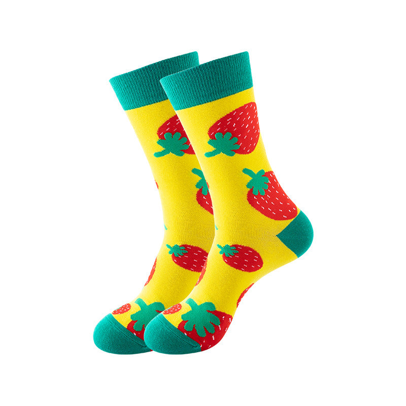 Trendy Mid-Calf Cotton Socks | Unisex Crew Socks | Fall Winter Fashion Socks