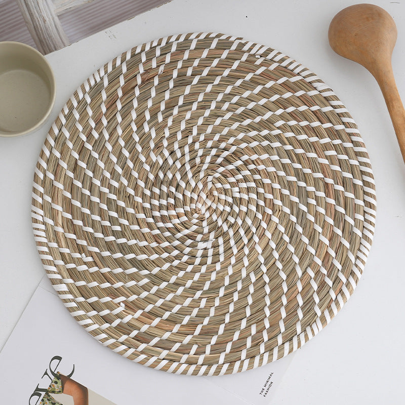 Round Woven Insulation Pad – Anti-Scalding Pot Mat & Thick Placemat for Table