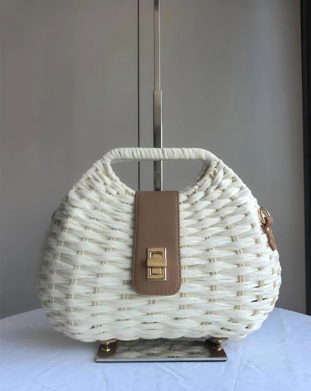 Straw Woven Crossbody Bag – Summer Beach Vacation Handbag for Women